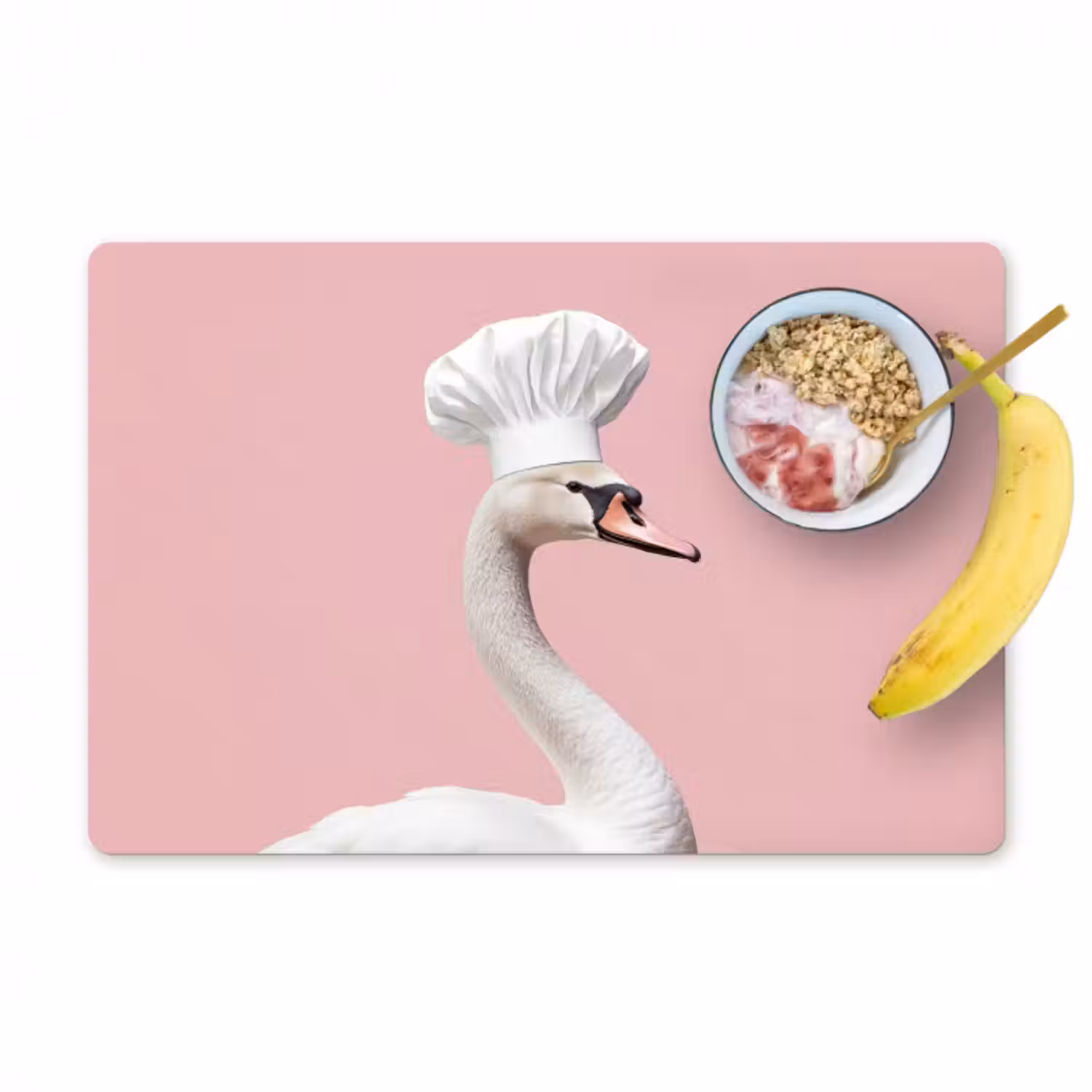 Tischset - 6 Stück - Schwan - Kochmütze - Schön - Klassisch