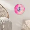 Discobal - Pink - Verf Wandcirkel kunststof plaat 5mm dik klein -sfeer5