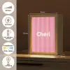 Gestreept - Roze - Chéri Light Box met kabel (Tafellamp) klein -USP_NL