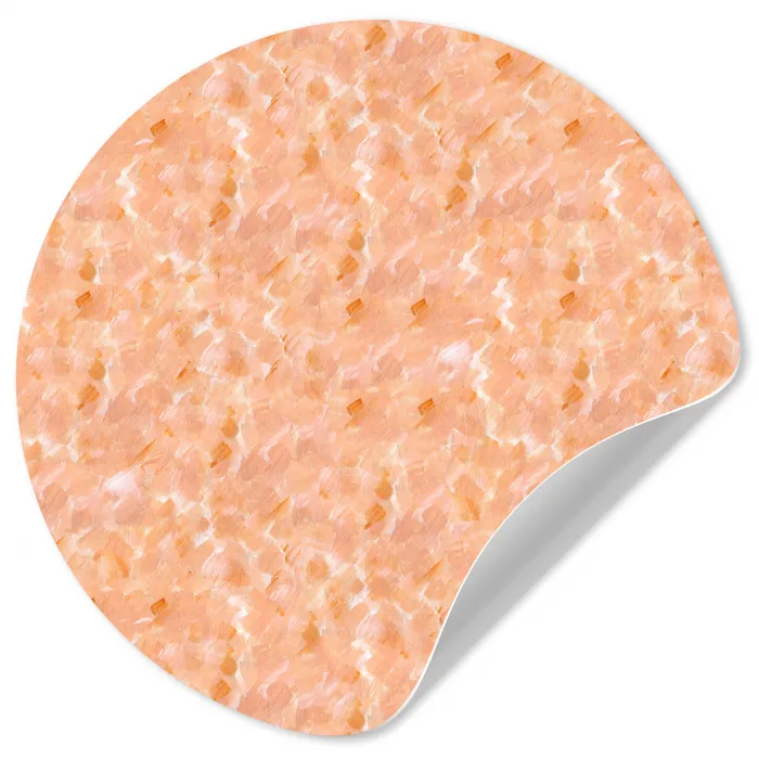 Tint - Olie - Verf - Lichtoranje Wandcirkel behangsticker klein 186 -3d