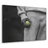 Tennisbal - Zwart - Wit Textielframe zwart klein -3d