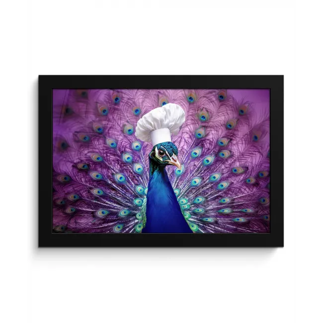 Pauw - Koksmuts - Cool - Paars fotolijst zwart zonder passe partout klein -3d