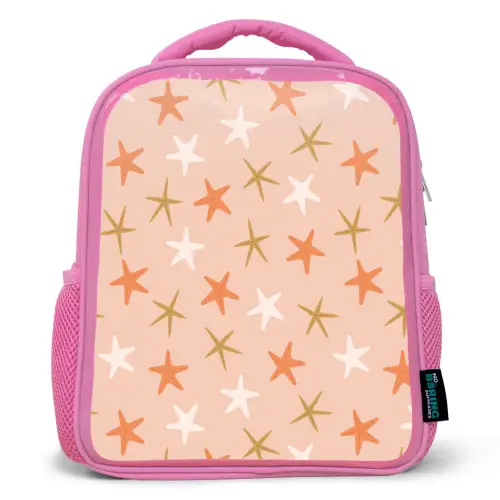 Zee - Dieren - Roze - Zeesterren Kinderrugzak - Roze middel 863 -3d