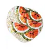 Mozaïek - Watermeloen - Rood - Pitten Wandcirkel Organisch Plexiglas middel -3d