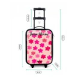 Bloemen - Patroon - Roze Kinderkoffer - Zwart klein -productfoto_formaten