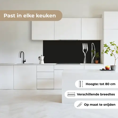 Bestek - Staand - Zwart - Wit keuken achterwand 2 middel -sfeer4_NL