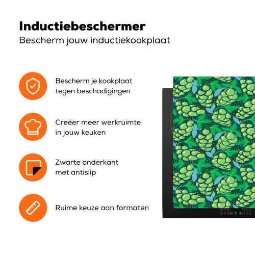 Druiven - Tros - Groen Inductie beschermer vinyl 3mm klein 276 -zzzzzzz-td-ups