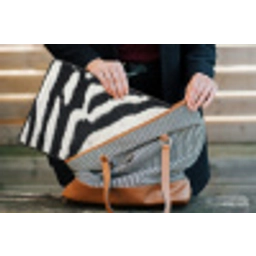 Zebra - Vacht - Klassiek - Zwart - Wit laptophoes neopreen klein -tas