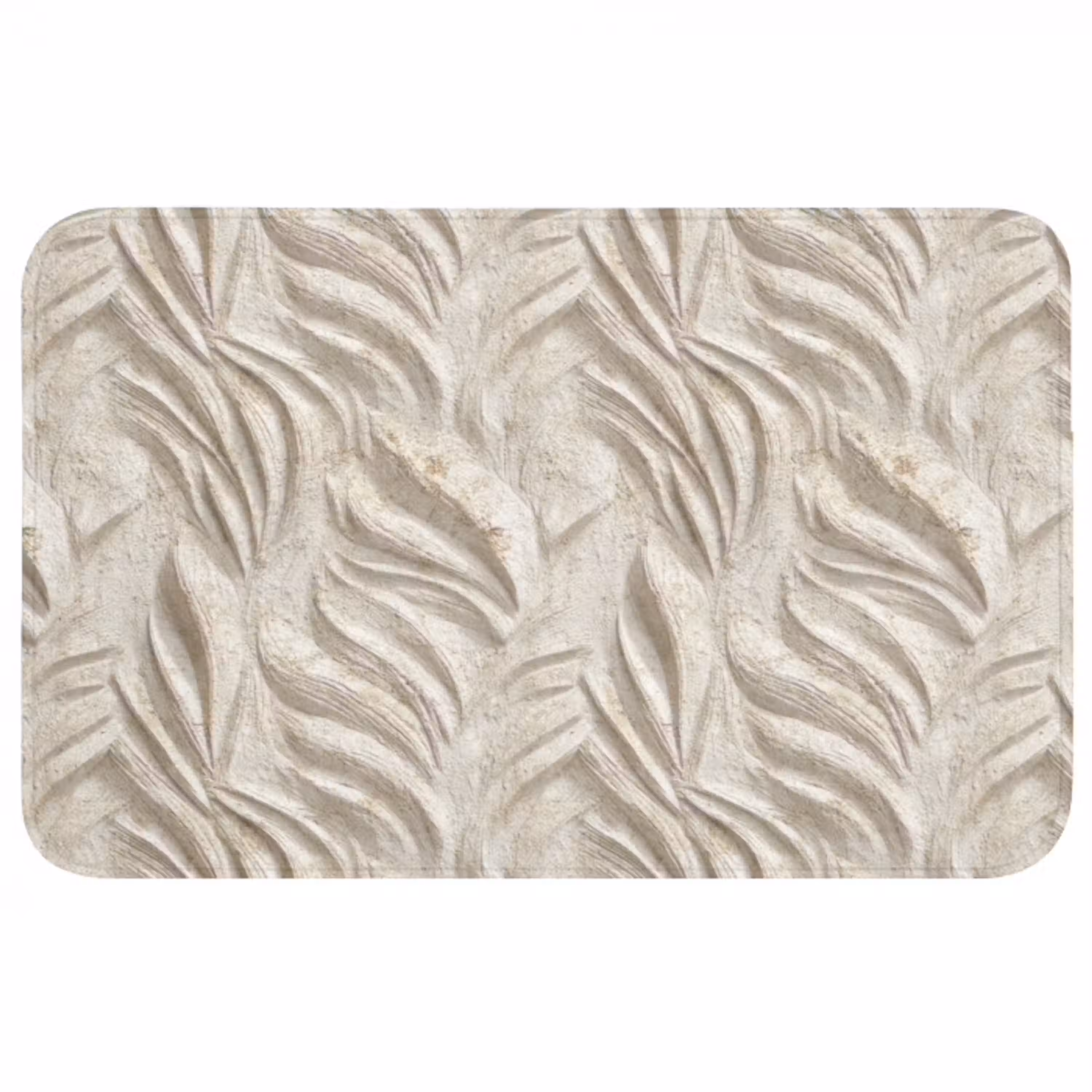 Textuur - Reliëf - Beige Badmat middel 997 -3d