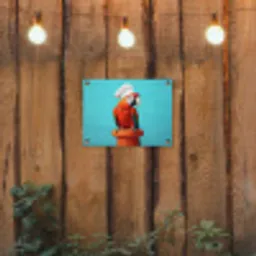 Ara - Koksmuts - Sokkel - Grappig tuinposter los doek klein -sfeer1