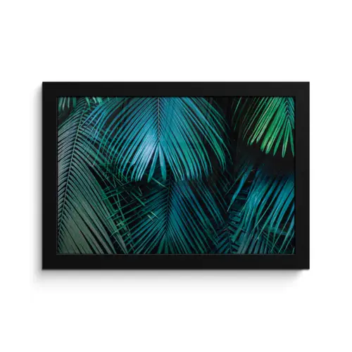 Bladeren - Tropisch - Jungle fotolijst zwart zonder passe partout klein -3d