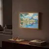 Berg - Skyline - Strand - Water Light Box met batterij (Wandlamp) middel -sfeer1