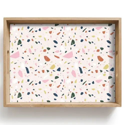 Terrazzo - Patroon - Kleurrijk Dienblad Rechthoek middel 911 -z3d_shopping