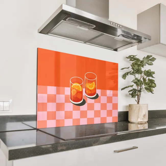 Spritzschutz Küche - Orange - Brillen - Orange