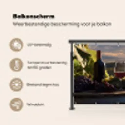 Wijn - Druiven - Heuvels - Landschap Balkonbeschermer Duitsland klein -specs_NL