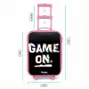Game on in zwart wit Kinderkoffer - Roze klein -productfoto_formaten
