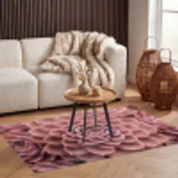 Vetplant - Organisch - Roze Vloerkleed Rechthoek klein -atmosphere_sfeer2_global