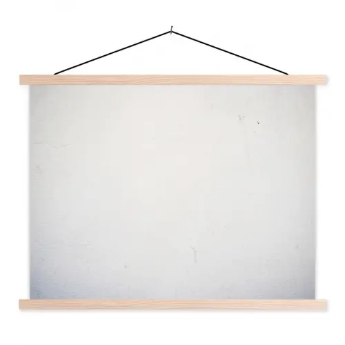 Beton - Wit - Modern textielposter latten blank klein -3d