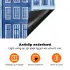 Aquarel - Grachtenpanden - Delfts - Blauw Inductie beschermer vinyl 3mm klein -zzzzzzz-td-onderkant