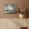 Reiger - Planten - Wolken - Wit PET vilt klein -sfeer4