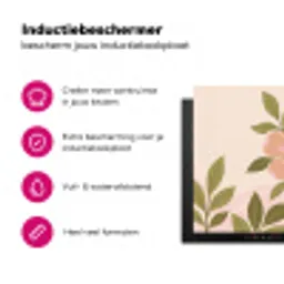 Grafisch - Bloemen - Roze Inductie beschermer vinyl 3mm klein -wsfeer2_website