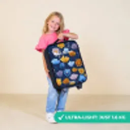 Bloemen op een donkerblauwe achtergrond Kinderkoffer - Zwart klein -sfeer2_UK