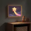 Ster - Gezichtje - Lichtgevend Light Box met batterij (Wandlamp kind) middel -sfeer5_kind