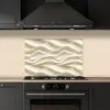 Lijnen - Golvend - Crème keuken achterwand spatscherm klein 900 -sfeer1