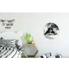 Aap - Spaghetti - Zonnebril - Zwart wit - Cool - Dier Wandcirkel aluminium klein -kinderkamer
