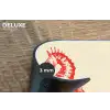 Zeepaardje - Rood - Fijne details Placemat vinyl groot -closeup