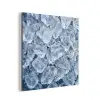 Ijsblokjes - Water - Blauw aluminium wit klein -3d
