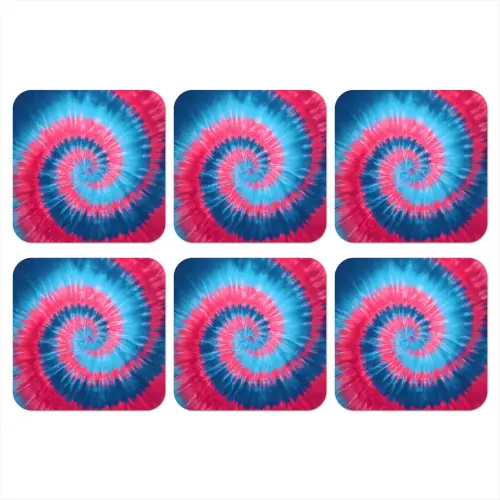 Spiraal - Roze - Draaiend onderzetter kurk middel -3d