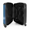 Blauwe auto met roze vlammen NBS - Handbagage koffer - Kinderen Unisex middel -binnenkant