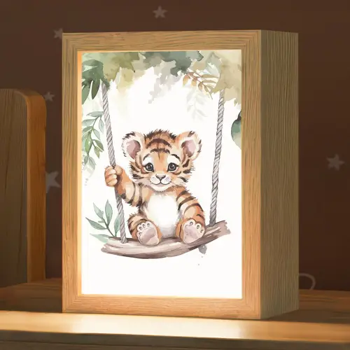 Tijger - Dier - Kinderen - Jungle Light Box met kabel klein -zzz_3d_website