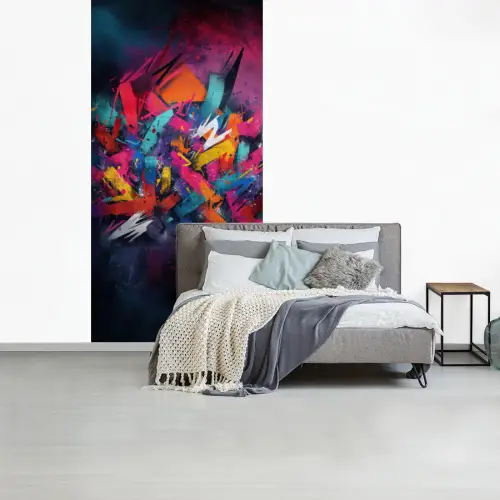 Abstract - Explosie - Neonkleuren fotobehang vinyl groot -slaapkamer
