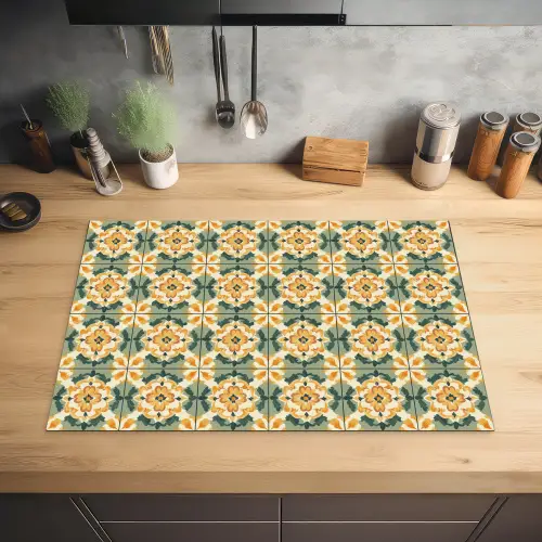 Keramiek - Verweerd - Kleurrijk Inductie beschermer vinyl 3mm klein 276 -sfeer5