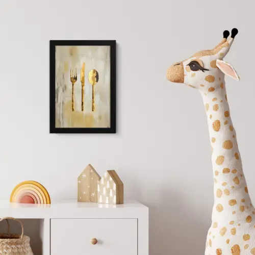 Verf - Goud - Bestek fotolijst zwart zonder passe partout klein -usfeer4_kinderkamer