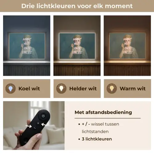 Klassiek - Sierlijk - Roze Light Box met batterij (Wandlamp) middel -USP_lichtkleurNL