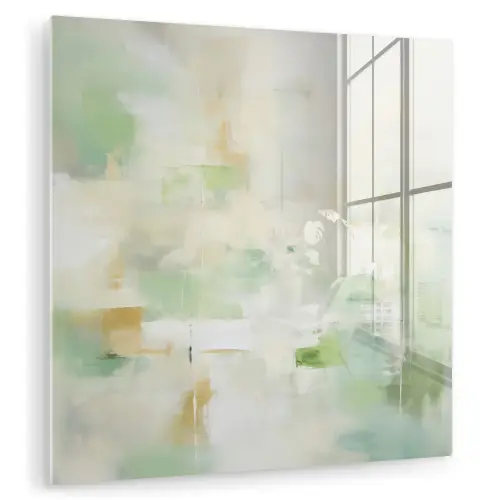 Abstract - Kunst - Wit - Groen - Modern plexiglas 5mm klein -zzzproduct_nieuw