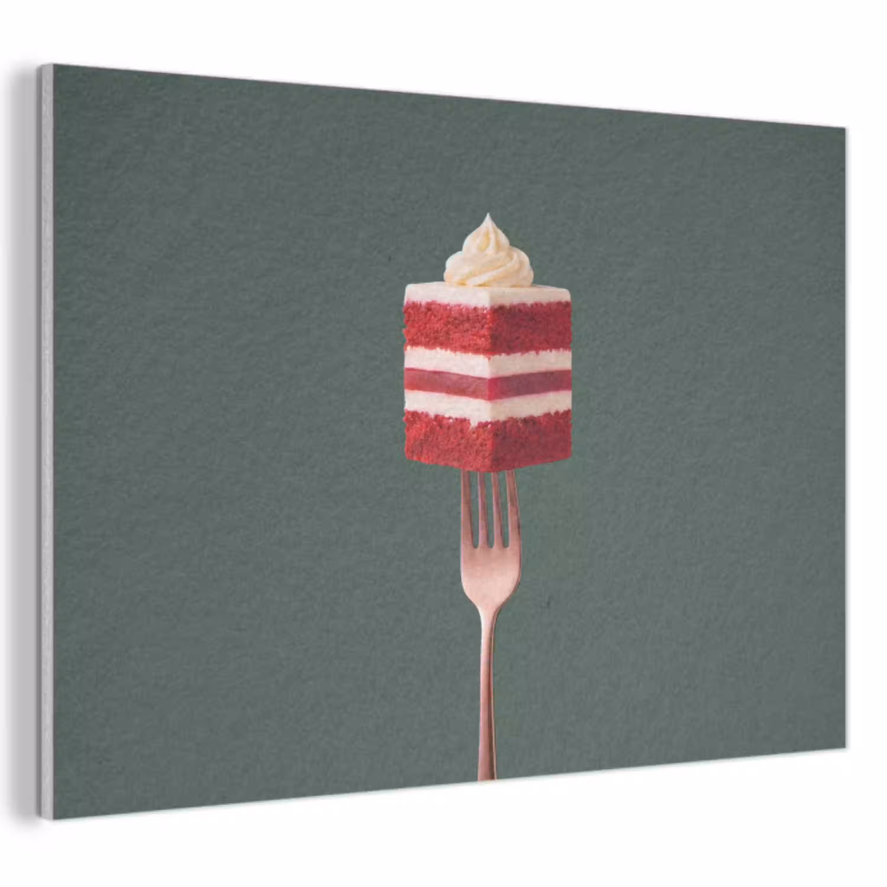 Cake - Vork - Rood PET vilt klein -3d