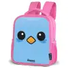 Kawai - Vogel - Blauw Kinderrugzak - Roze middel -schuin