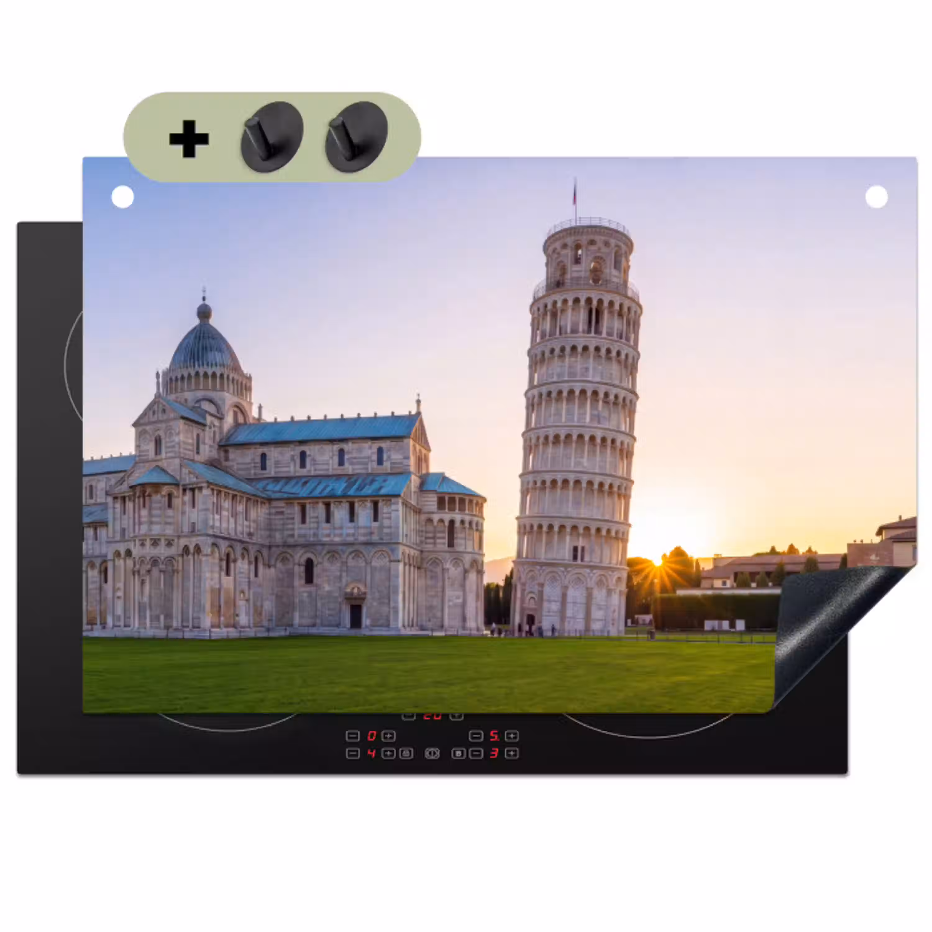 Architectuur - Toren - Pisa - Italië - Zonsondergang Inductie beschemer met haakjes klein -3d