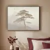 Boom - Oosterse stijl - Landschap Textielframe zwart klein -sfeer1