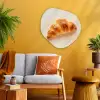 Croissant - Brood - Beige Wandcirkel Organisch Plexiglas middel -sfeer4