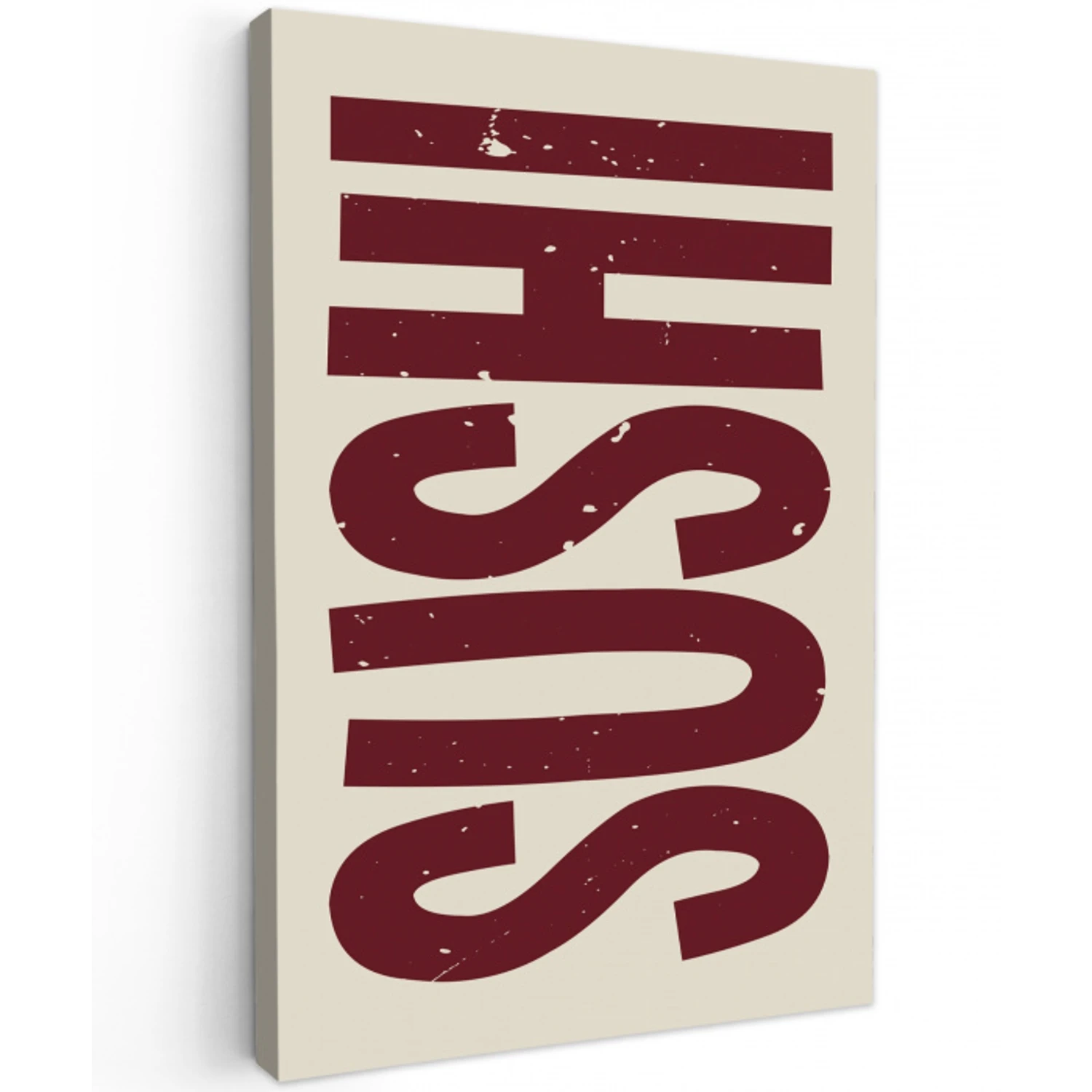 Sushi - Rood - Japandi - Decoratie Tuinposter op houten frame 2 cm dik klein -3d