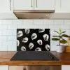 Oesters - Zwart - Vissen - Goud keuken achterwand spatscherm klein -sfeer2