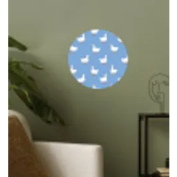 Ganzen - Elegant - Blauw Wandcirkel behangsticker klein 186 -sfeer2