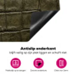 Krokodillenleer - Structuur - Groen Inductie beschermer vinyl 3mm klein -wsfeer4_website