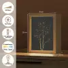 Takken - Blaadjes - Zwart Light Box met kabel (Tafellamp) klein -USP_NL
