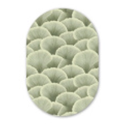 Waaier - Blad - Groen Wandcirkel Ovaal Aluminium middel 839 -3d